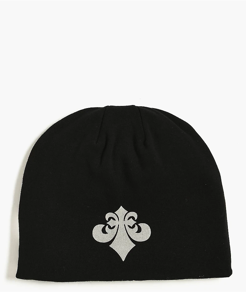Affliction x Haunted Mound Massacre Black Reversible Skully Beanie
