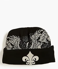 Affliction x Haunted Mound Massacre Black Reversible Skully Beanie