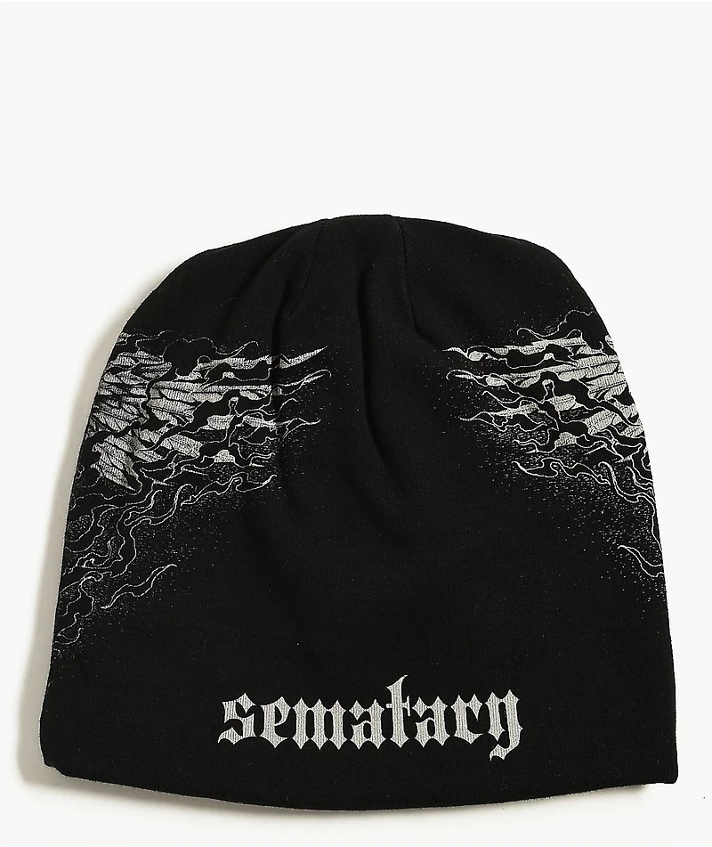 Affliction x Haunted Mound Massacre Black Reversible Skully Beanie