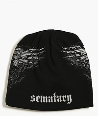 Affliction x Haunted Mound Massacre Black Reversible Skully Beanie