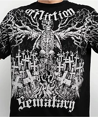 Affliction x Haunted Mound Sematary Grave Man Black Wash T-Shirt