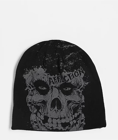 Affliction x Misfits Black Reversible Skully Beanie