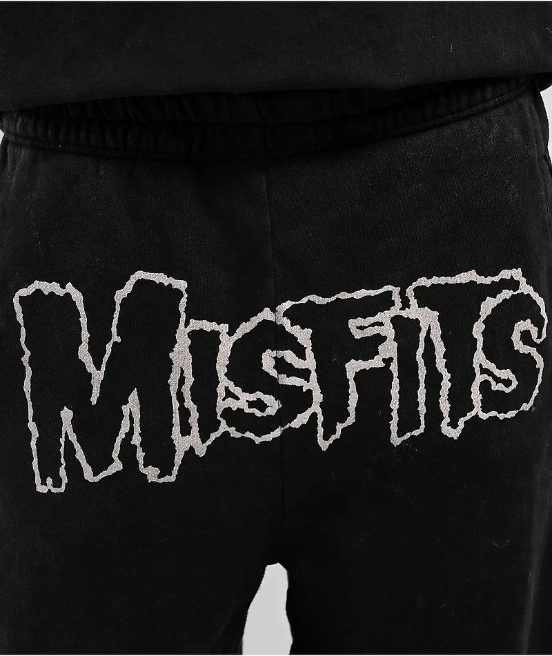 Affliction x Misfits Black Wash Sweatpants