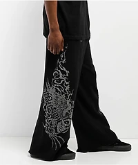 Affliction x Misfits Black Wash Sweatpants