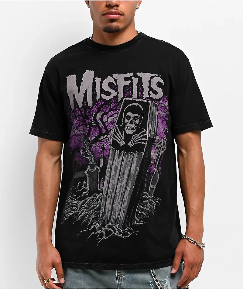 Affliction x Misfits Crypt Black Wash T-Shirt