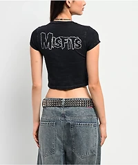 Affliction x Misfits Skully Black Crop T-Shirt