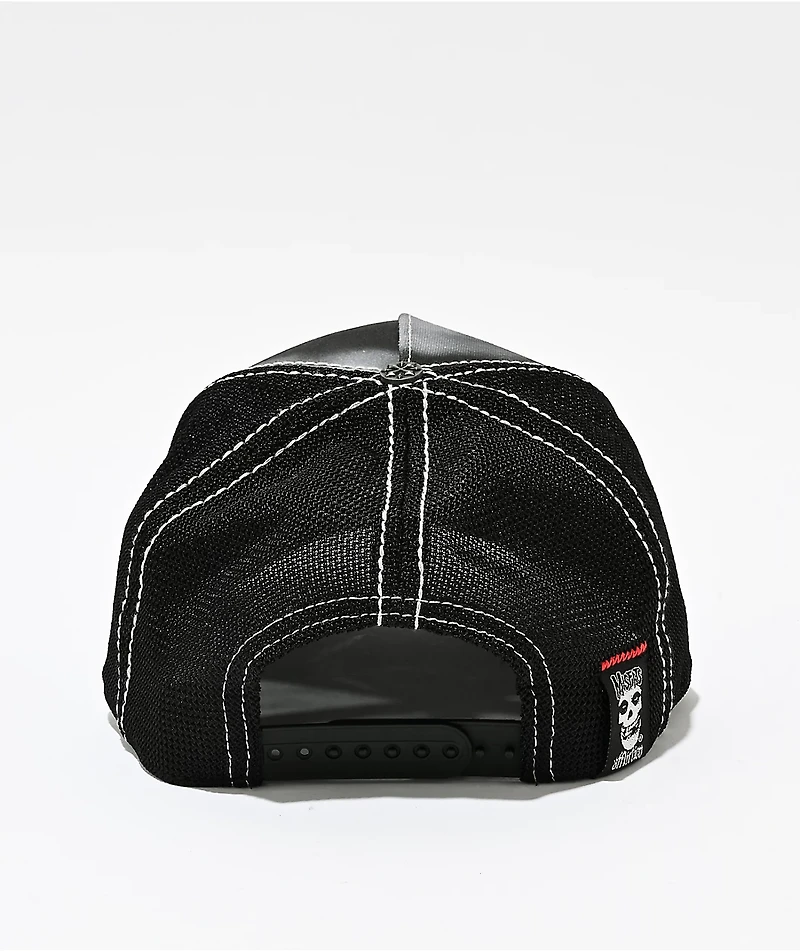 Affliction x Misfits Skully Black Trucker Hat