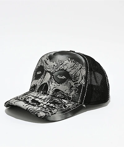 Affliction x Misfits Skully Black Trucker Hat
