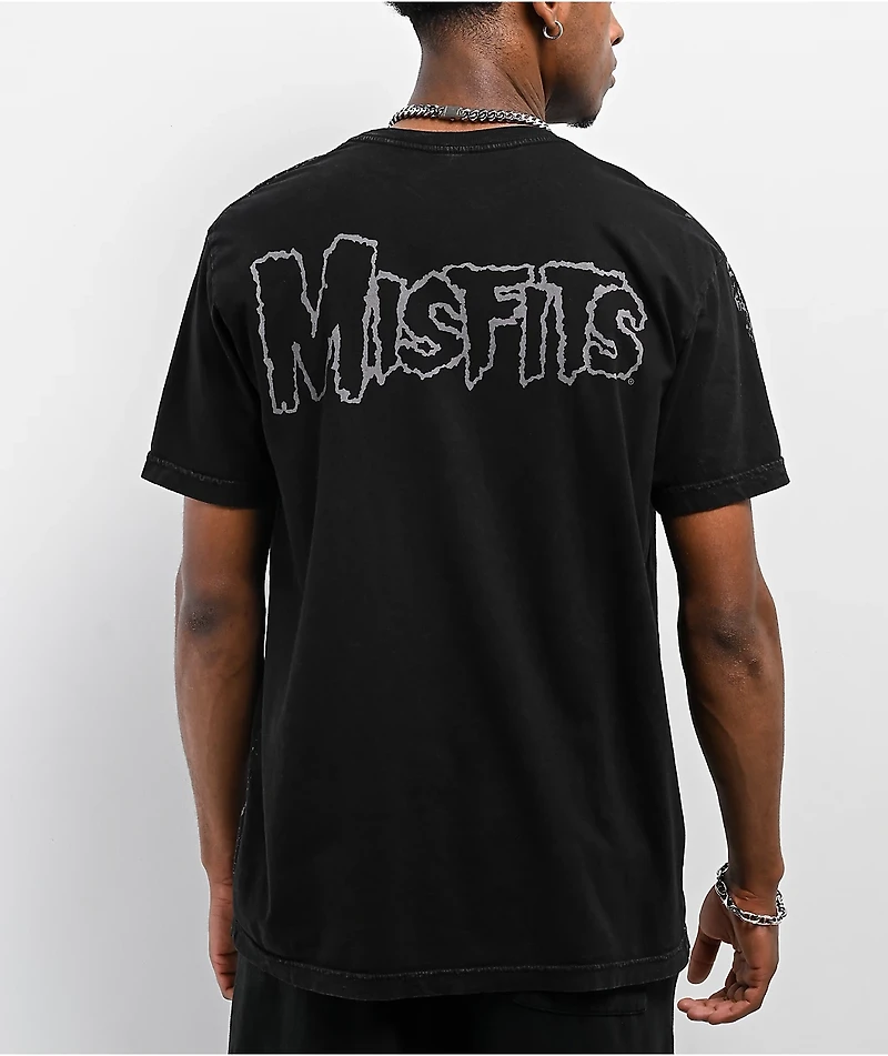 Affliction x Misfits Skully Black Wash T-Shirt