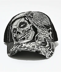 Affliction x Misfits Wings Black Trucker Hat