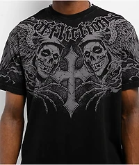 Affliction x Misfits Wings Black Wash T-Shirt