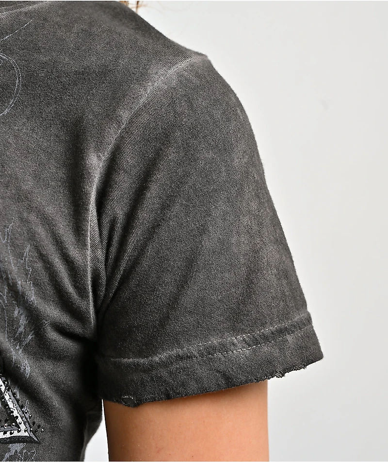 Affliction x Rogue Crest Grey Wash T-Shirt