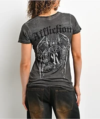 Affliction x Rogue Crest Grey Wash T-Shirt