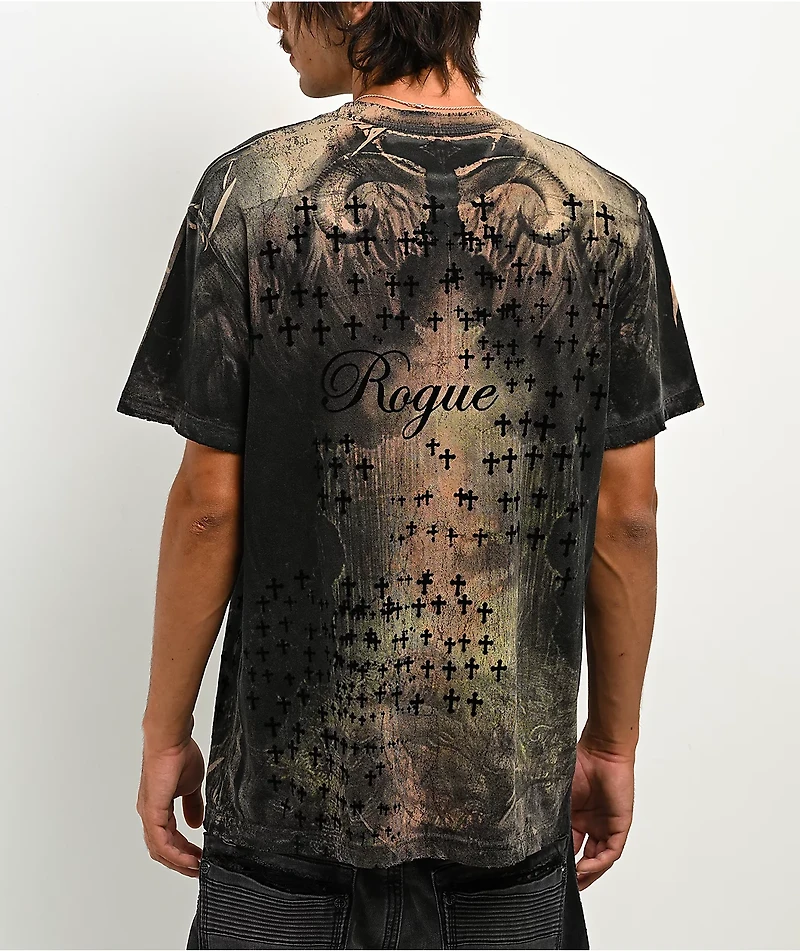 Affliction x Rogue Dagger Black Wash T-Shirt