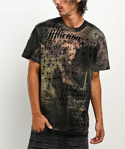 Affliction x Rogue Dagger Black Wash T-Shirt