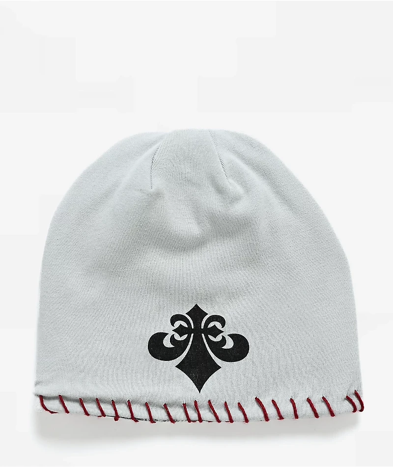Affliction x Rogue Mourning Grey Reversible Skully Beanie