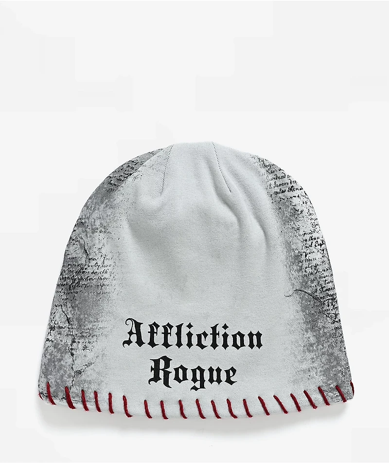 Affliction x Rogue Mourning Grey Reversible Skully Beanie