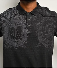 Affliction x Rogue Scribe Black Polo T-Shirt