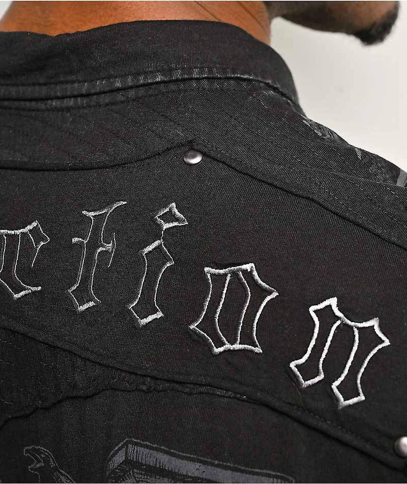 Affliction x Rogue Scribe Black Polo T-Shirt