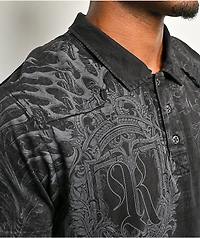 Affliction x Rogue Scribe Black Polo T-Shirt