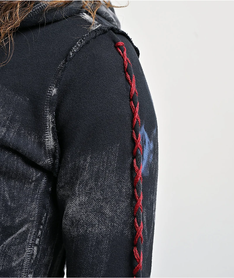 Affliction x Rogue Shaylene Blue Zip Hoodie
