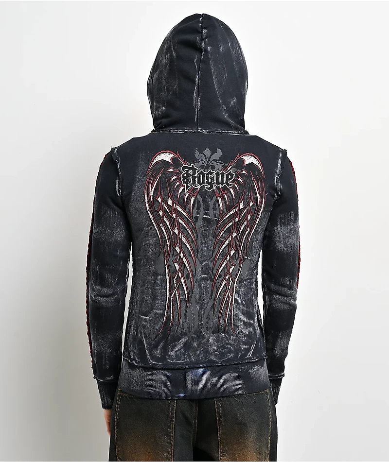 Affliction x Rogue Shaylene Blue Zip Hoodie