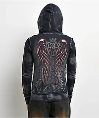 Affliction x Rogue Shaylene Blue Zip Hoodie
