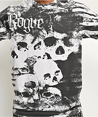 Affliction x Rogue Striped White T-Shirt