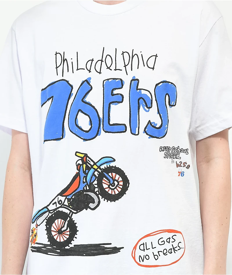 After School Special x NBA Philadelphia 76ers White T-Shirt
