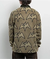 Airblaster Big Terry Tan Fleece Half Zip Jacket