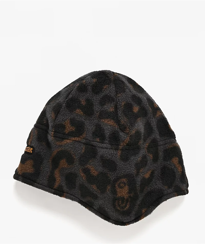 Airblaster Dropdown Black Leopard Fleece Hat