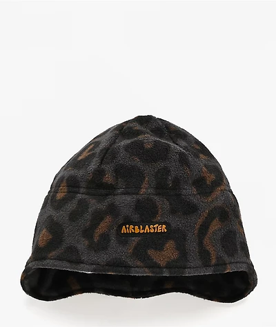 Airblaster Dropdown Black Leopard Fleece Hat