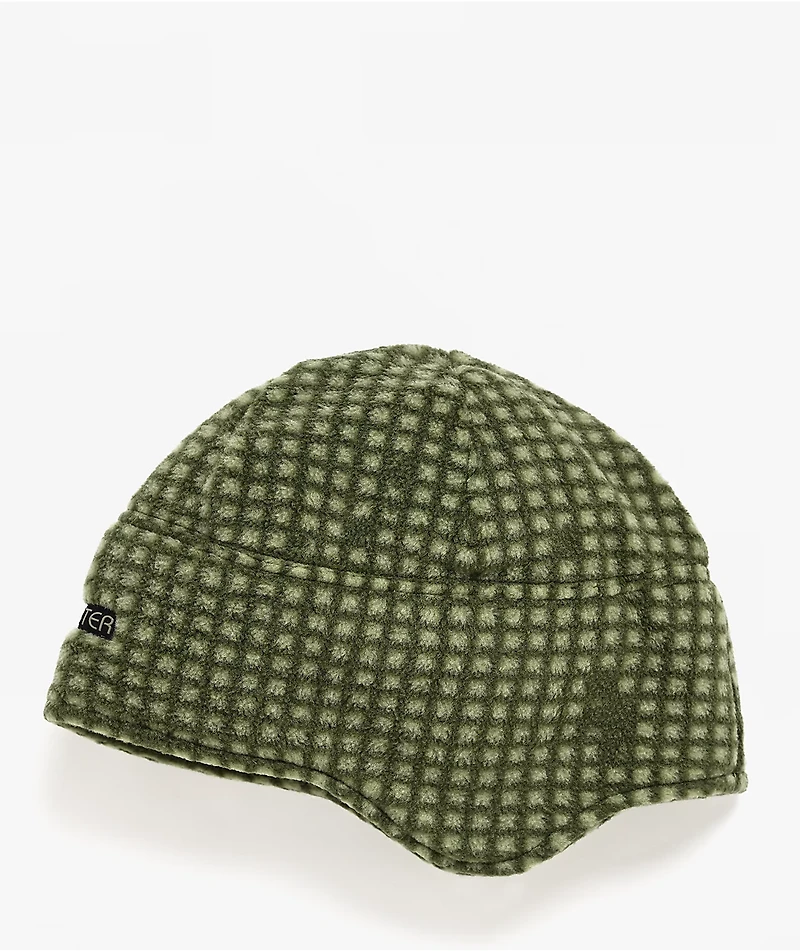 Airblaster Dropdown Olive Grid Fleece Hat