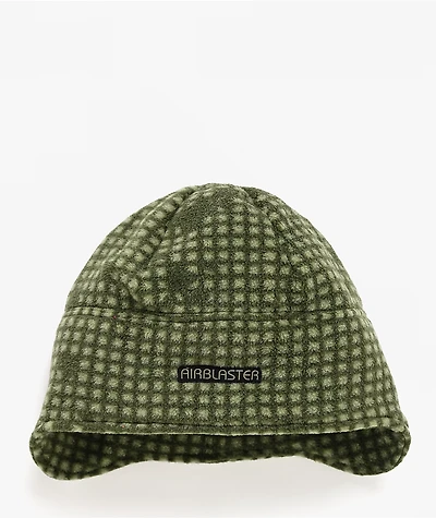 Airblaster Dropdown Olive Grid Fleece Hat