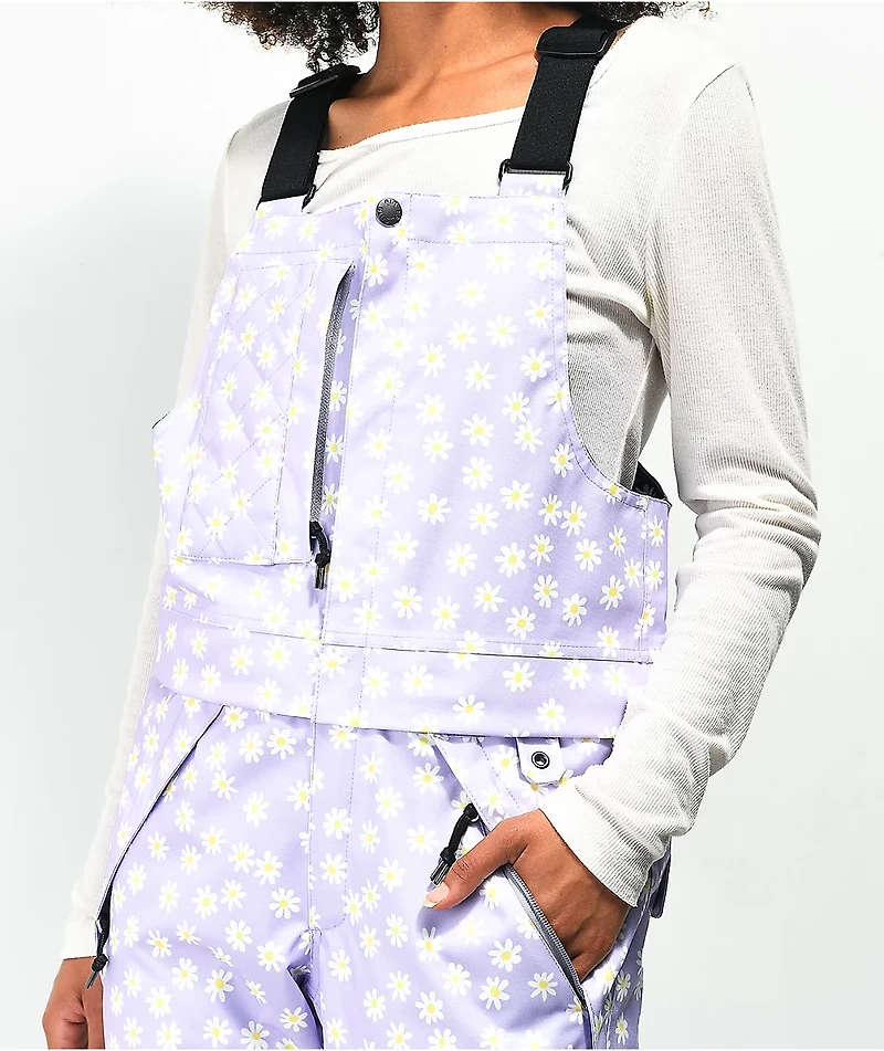 Airblaster Hot Lavender Daisy 15K Snowboard Bib Pants