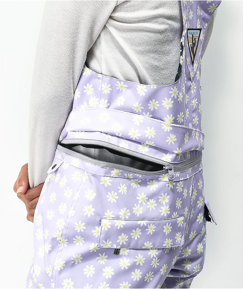 Airblaster Hot Lavender Daisy 15K Snowboard Bib Pants