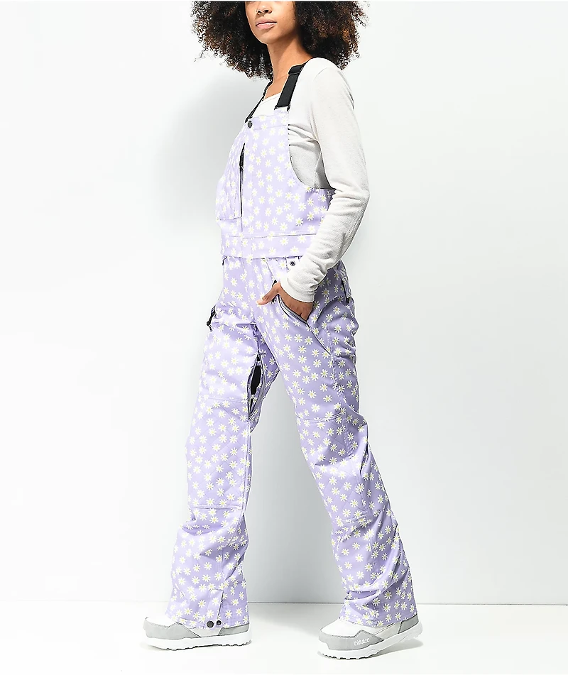 Airblaster Hot Lavender Daisy 15K Snowboard Bib Pants
