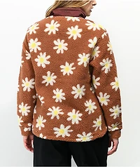 Airblaster Sherpa Rust Daisy Half Zip Fleece Jacket