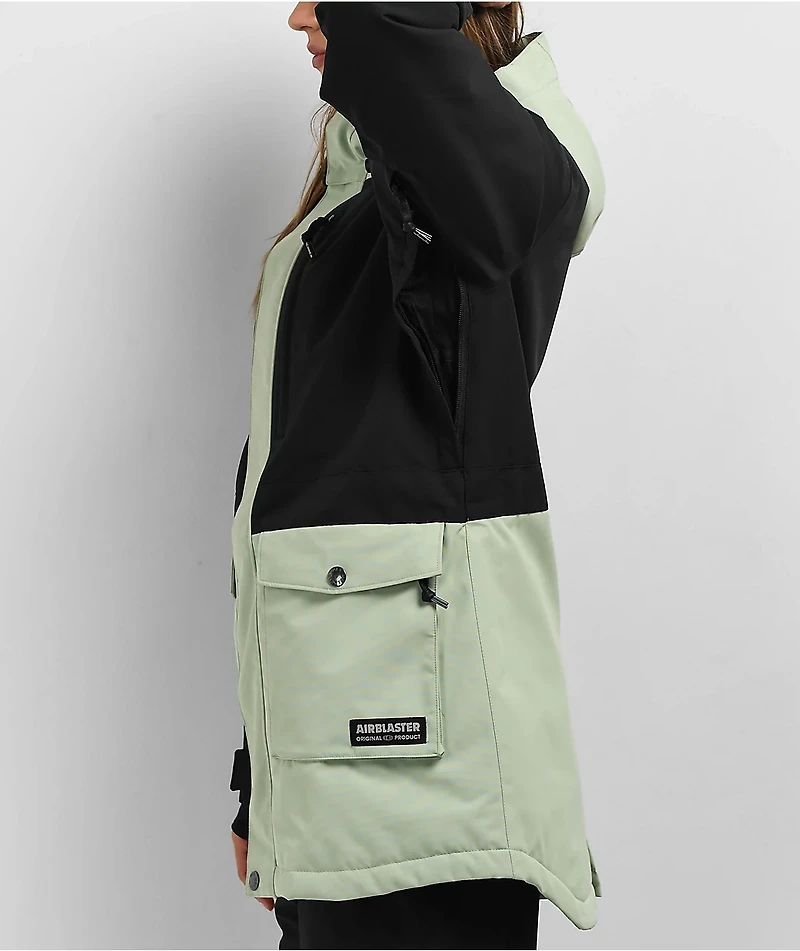 Airblaster Stay Wild Parka 10K Black & Matcha Snowboard Jacket