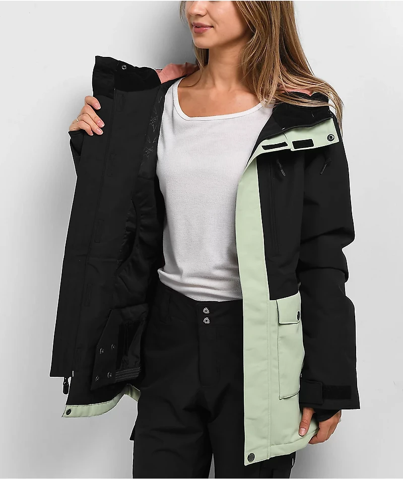Airblaster Stay Wild Parka 10K Black & Matcha Snowboard Jacket