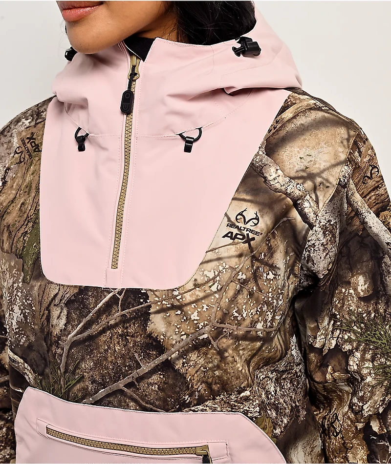 Airblaster x Realtree APX® Freedom Natural & Camo 10K Anorak Snowboard Jacket