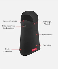 Airhole Black Hinged Balaclava