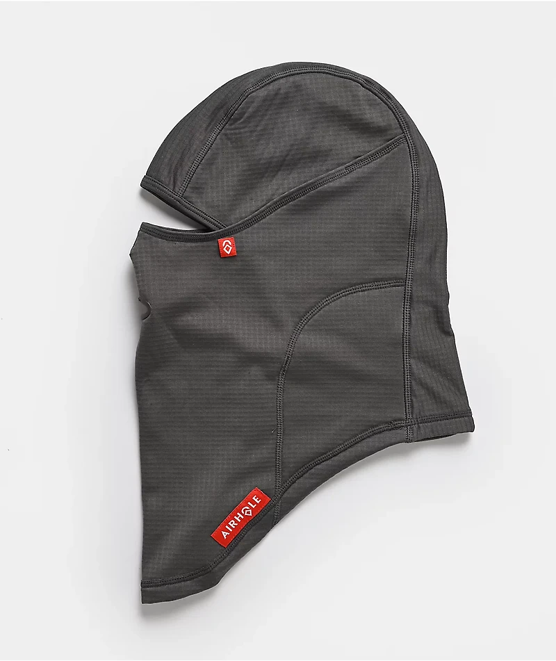 Airhole Waffle Fleece Grey Hinged Balaclava
