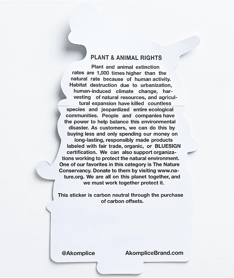 Akomplice Extinction Sticker