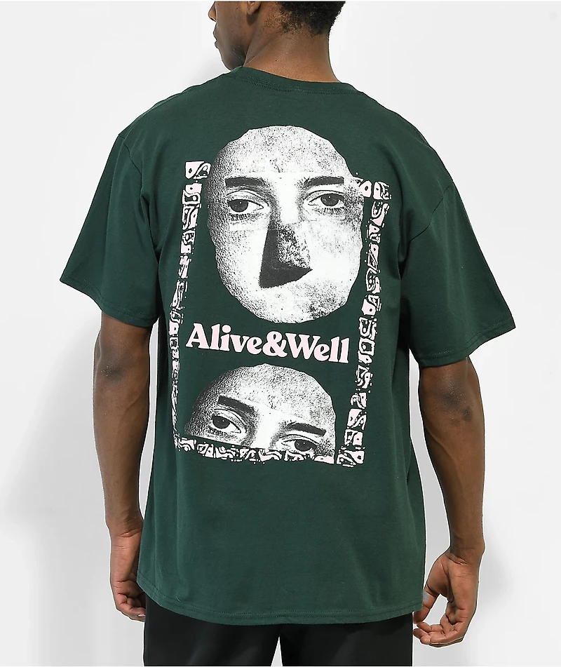 Alive & Well Stoned Dark Green T-Shirt