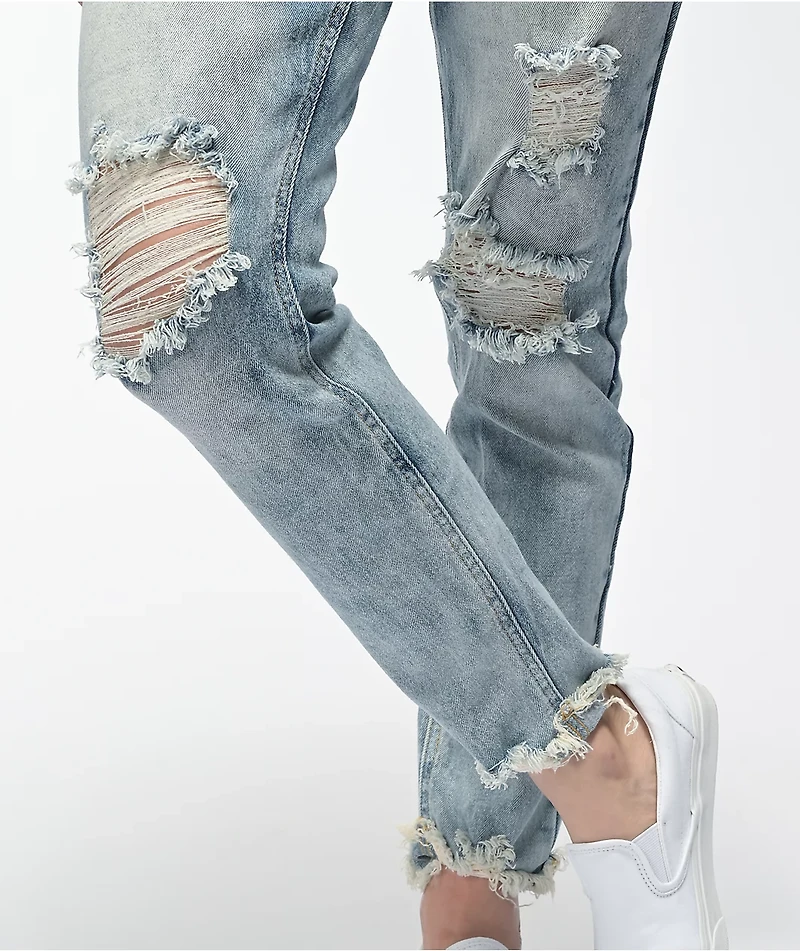 Almost Famous Acid Wash Denim Mom Jeans