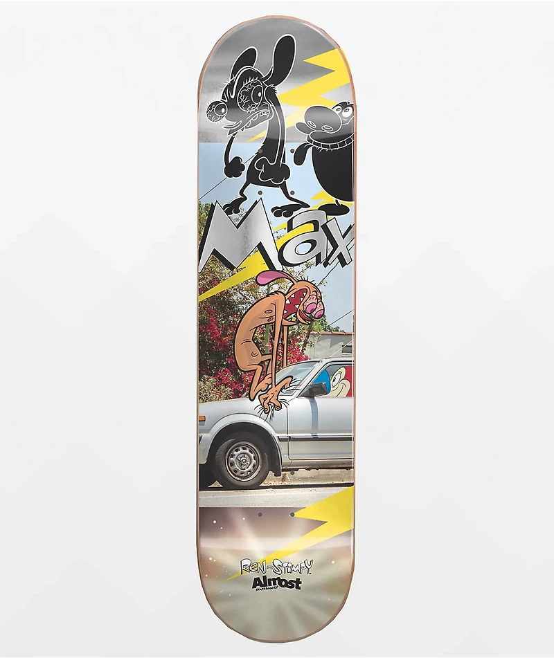 Almost x Ren & Stimpy Max Road Rage 8.5" Skateboard Deck