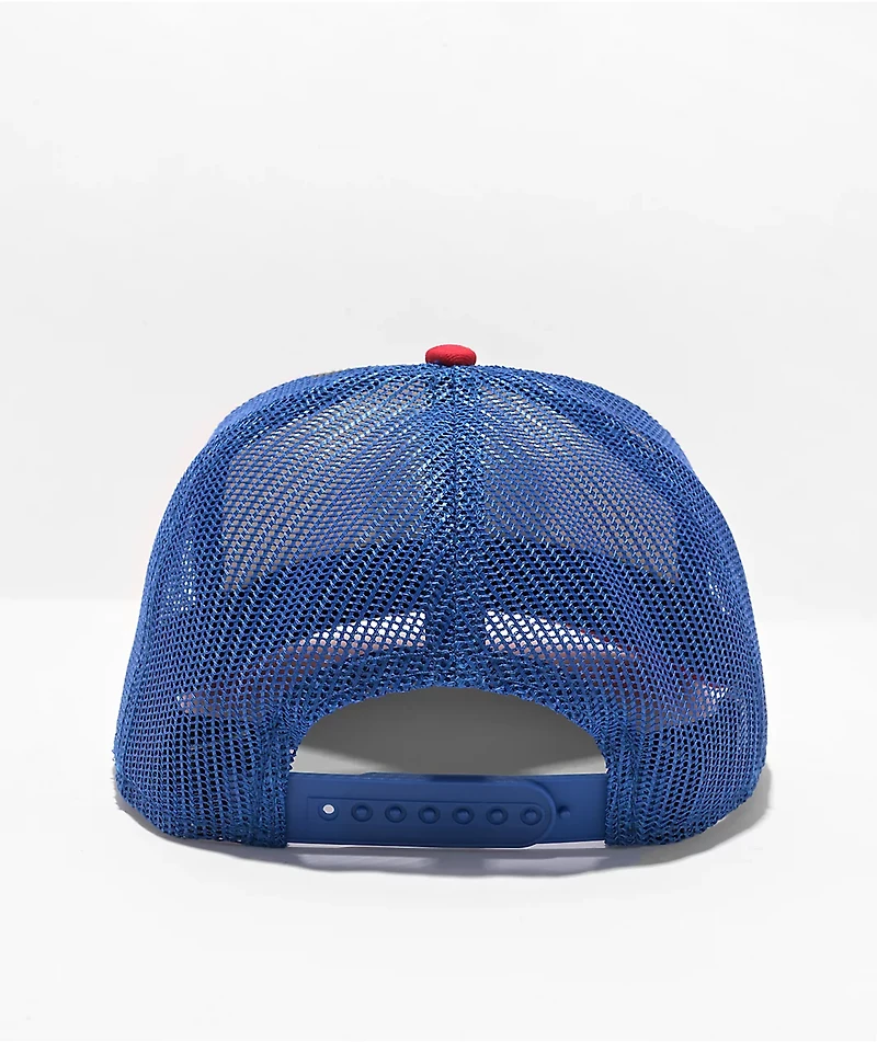 American Needle Built Like Mack Red & Blue Trucker Hat