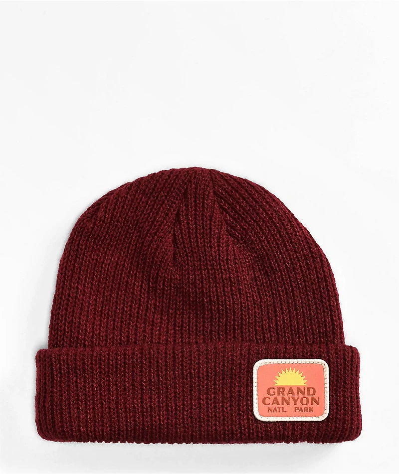 American Needle Grand Canyon Fisher Knit Burgundy Beanie