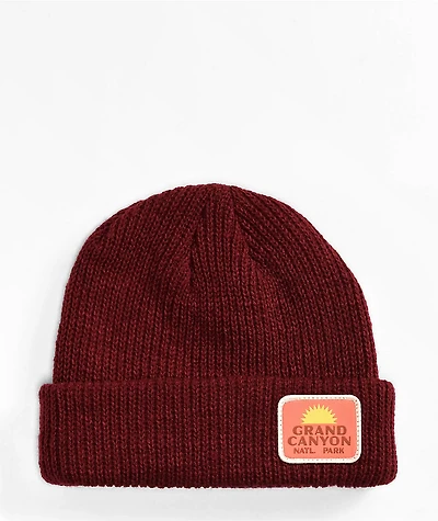 American Needle Grand Canyon Fisher Knit Burgundy Beanie